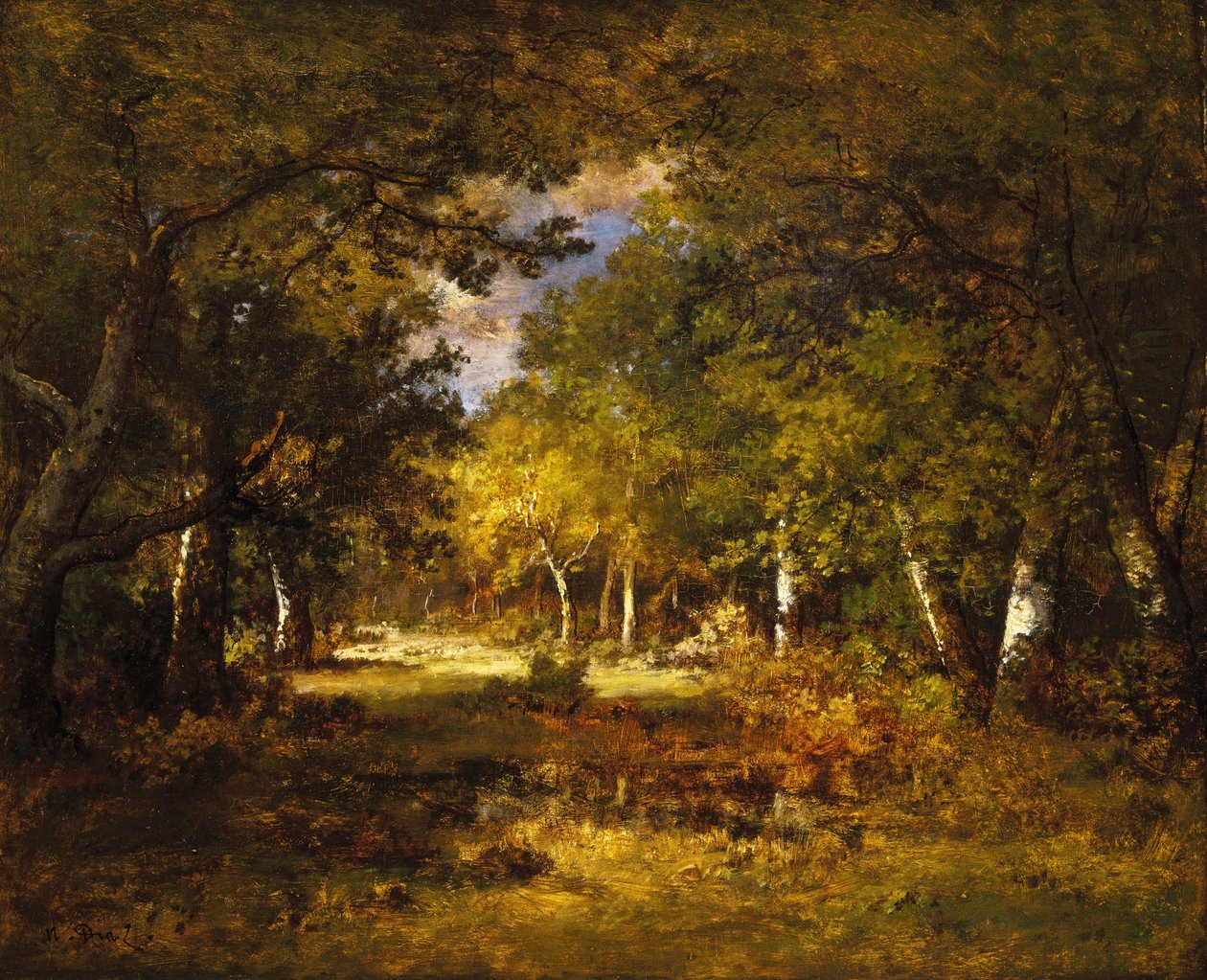 orman sahnesi by Narcisse Virgile Diaz la de Peña