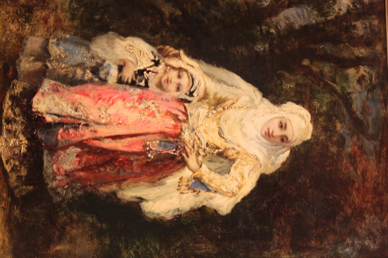 Doğulu kadın kızıyla birlikte by Narcisse Virgilio Díaz