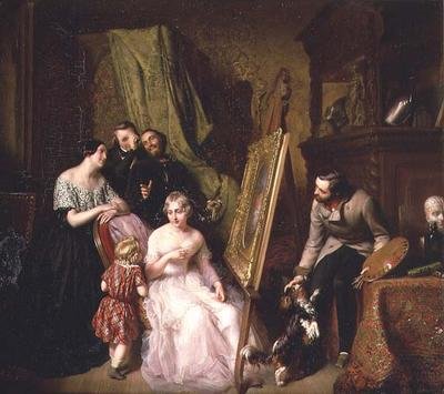 Portre (panel) by Narcisse Alexis Joseph Léopold Baudin