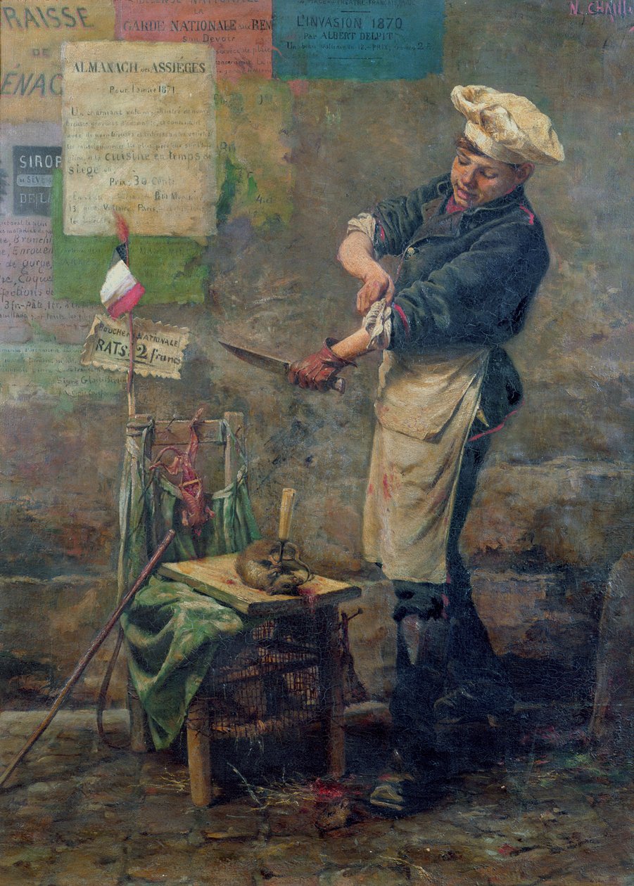 Paris Kuşatması sırasında Fare Satıcısı, 1870 by Narcisse Chaillou