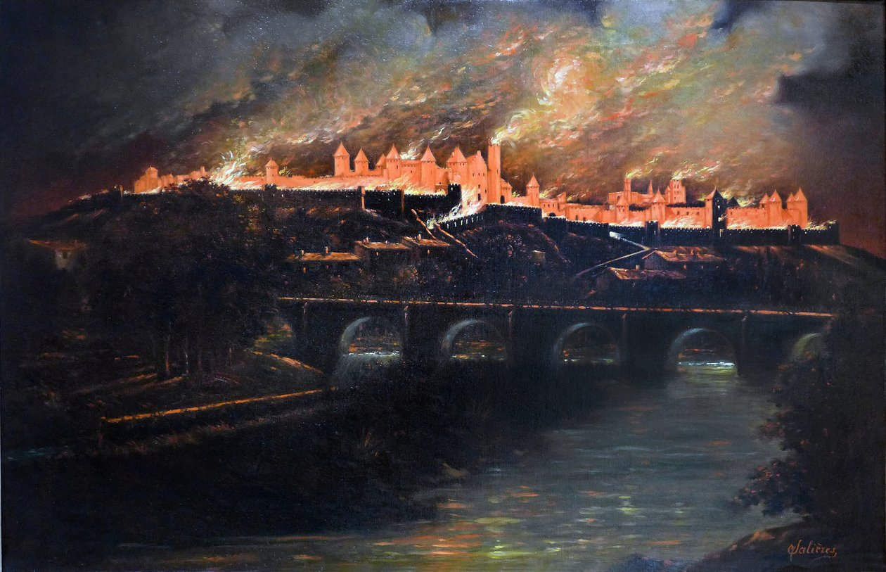 Carcassonne şehrinde patlama by Narcisse Salières
