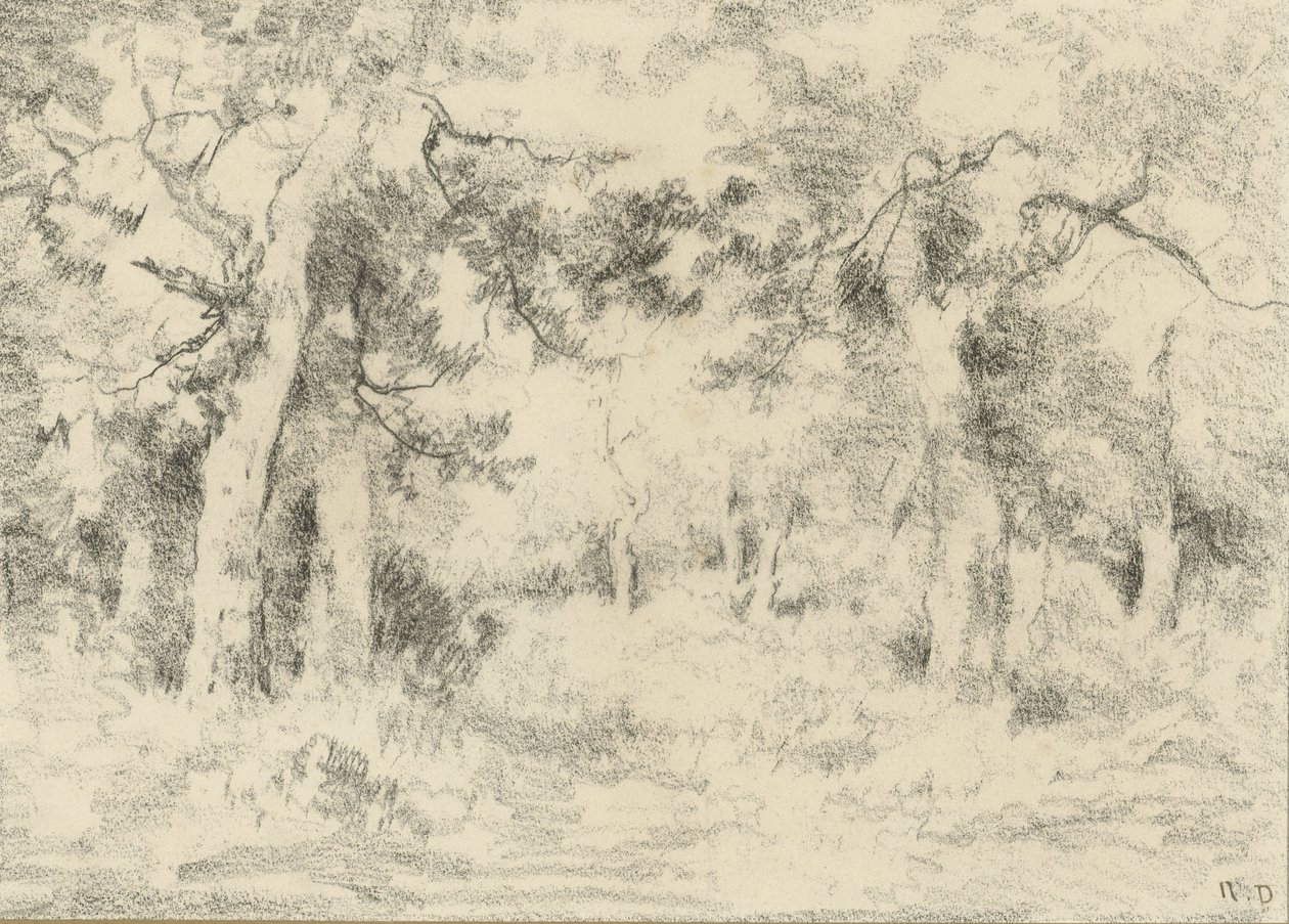 Yaz aylarında orman manzarası by Narcisse Virgile Diaz de la Peña