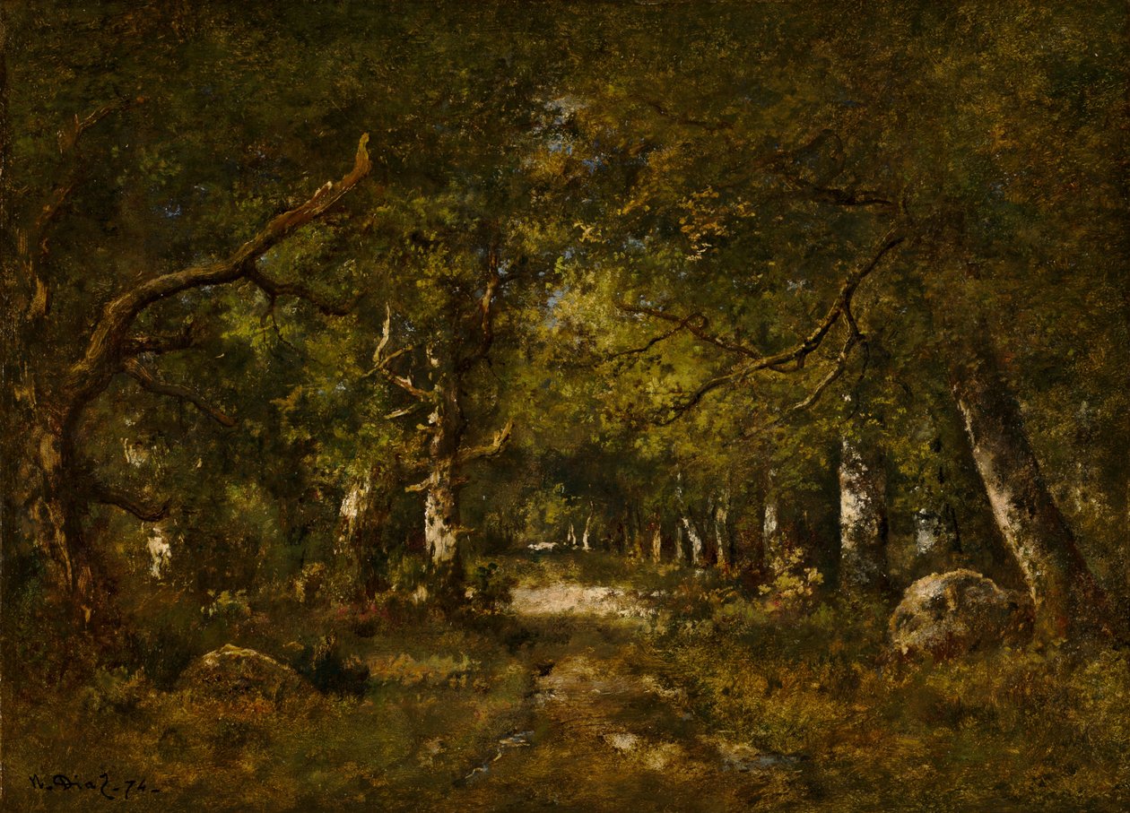 Orman Manzarası, 1874. by Narcisse Virgile Diaz de la Peña