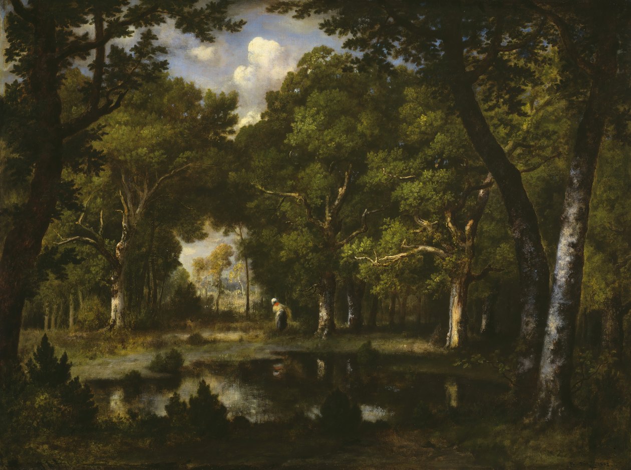 Ormandaki Gölet, 1862. by Narcisse Virgile Diaz de la Peña