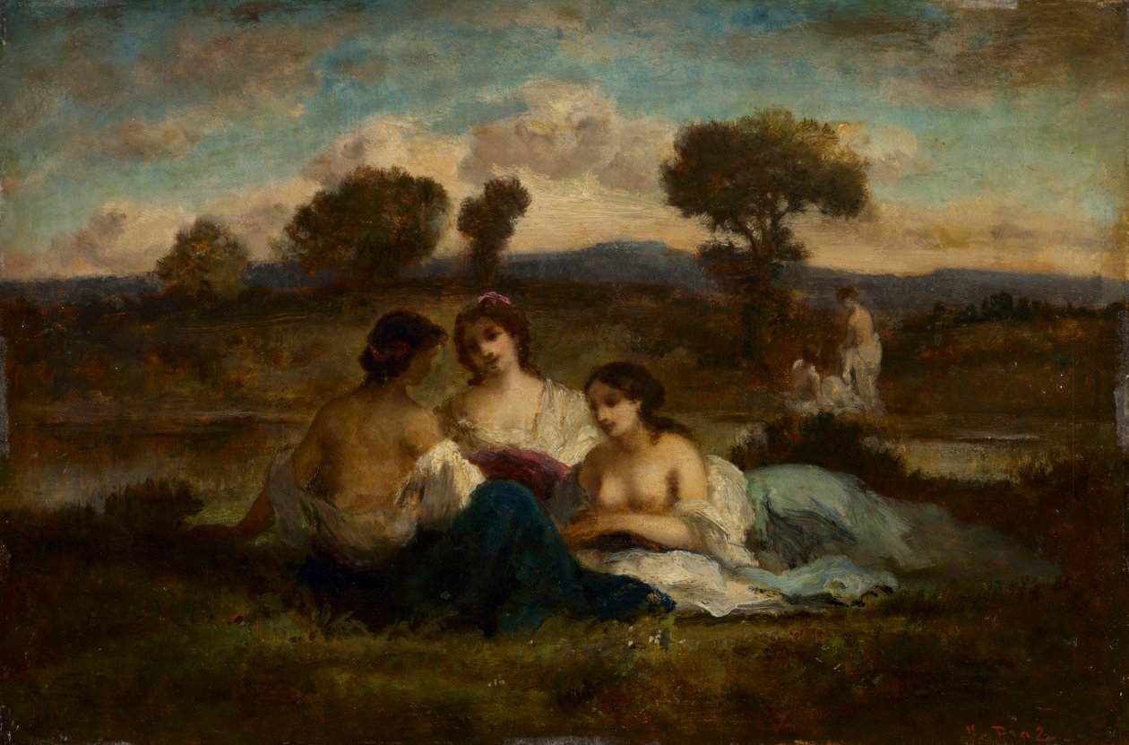 Yıkananlar, 1847'den sonra (ahşap üzerine yağlıboya) by Narcisse Virgile Diaz de la Peña