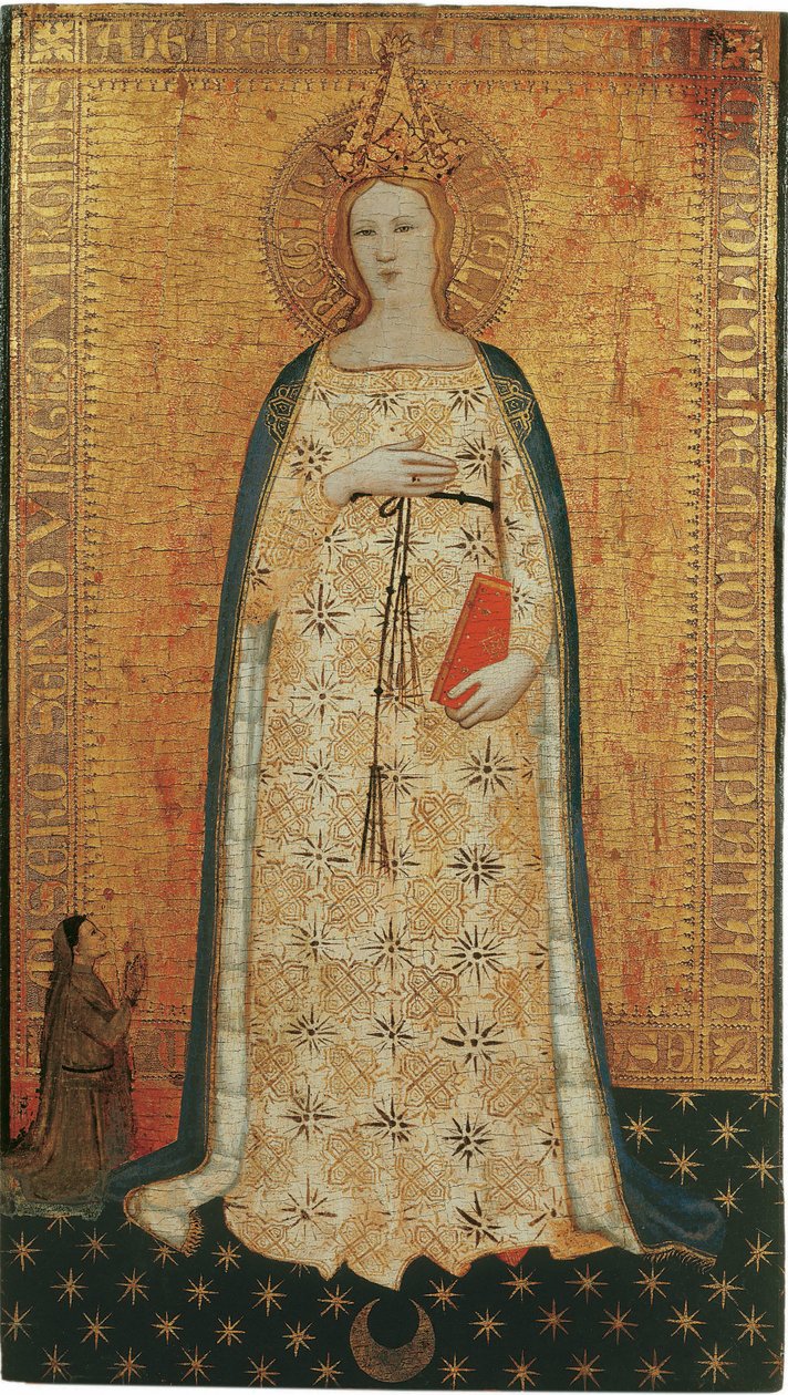 Başak parturiente, Başak paritura - Madonna del Parto (Parturition Madonna) - Nardo di Cione (aktif yaklaşık 1346-1365). Paneldeki sıcaklık by Nardo di Cione Orcagna