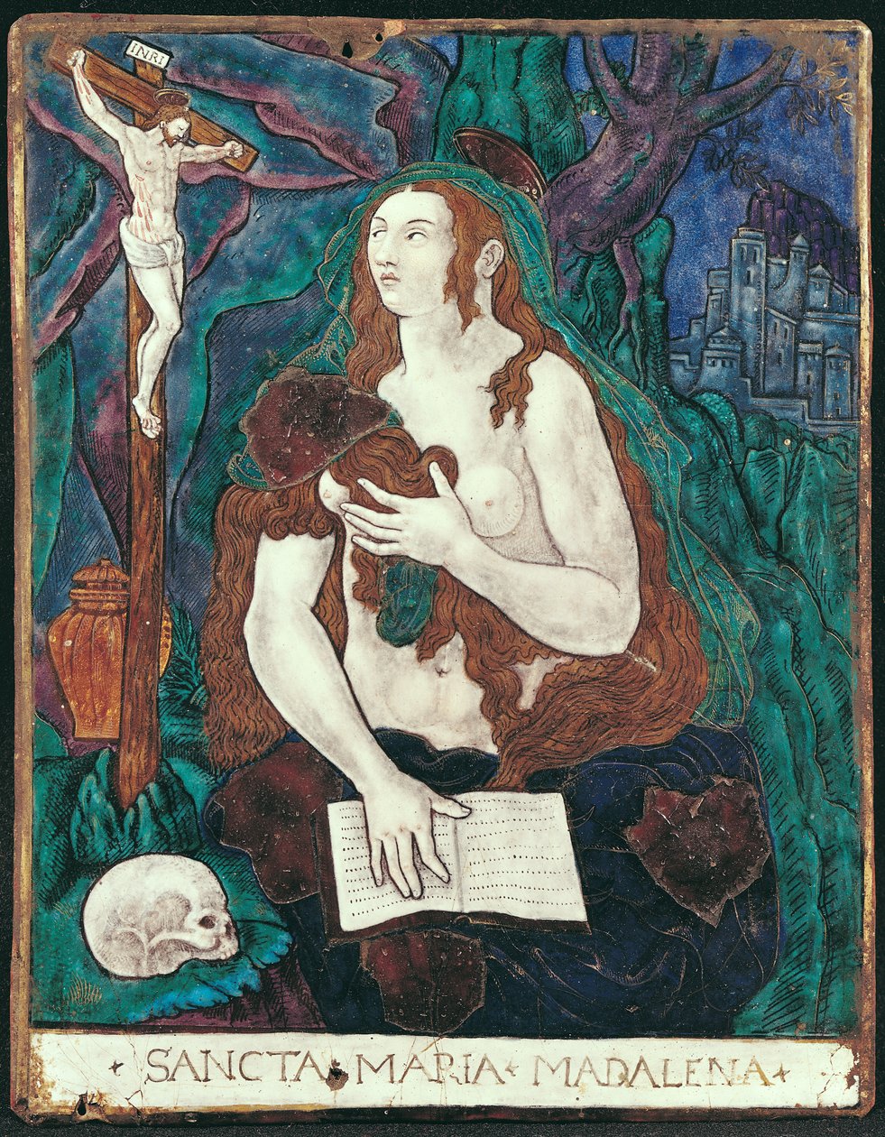 St. Mary Magdalene, Limuzin Atölyesi (boyalı emaye) by Nardon Penicaud