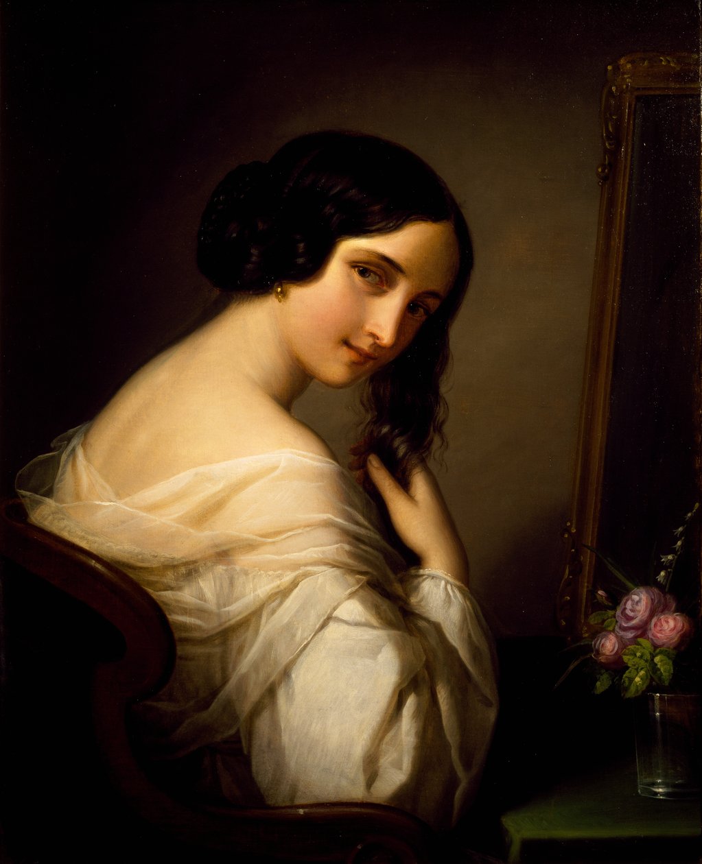 Tuvaletinde bir kadın, Natale Schiavoni (1777-1858) by Natale Schiavoni