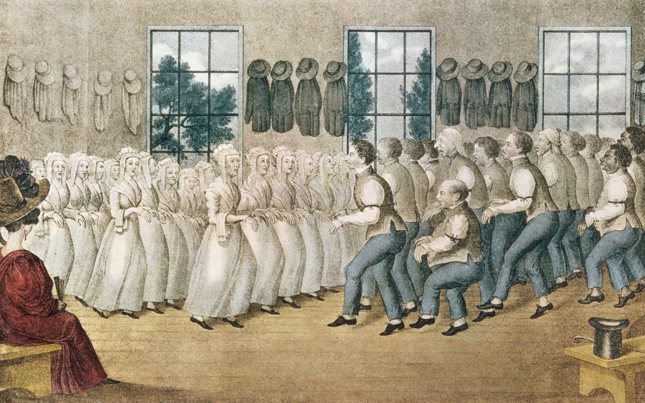 Currier und Ives, New York tarafından yayınlanan Lübnan yakınlarındaki Çalkalayıcılar by Nathaniel Currier