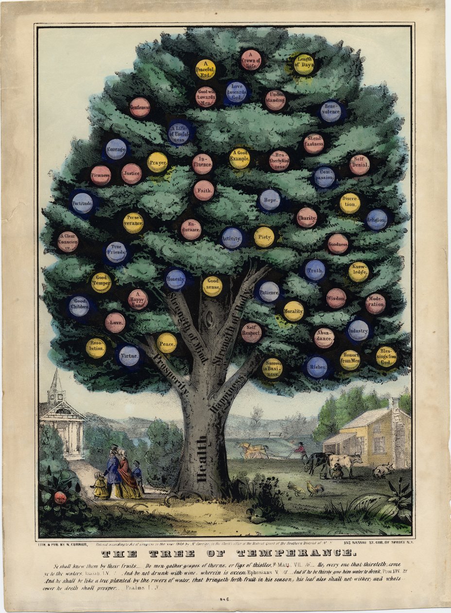 ಎನ್. ಕ್ಯೂರಿಯರ್, ನ್ಯೂಯಾರ್ಕ್, 1849 ಟರ್ಕ್‌ನಿಂದ ಪ್ರಕಟವಾದ ಟ್ರೀ ಆಫ್ ಟೆಂಪರೆನ್ಸ್ by Nathaniel Currier