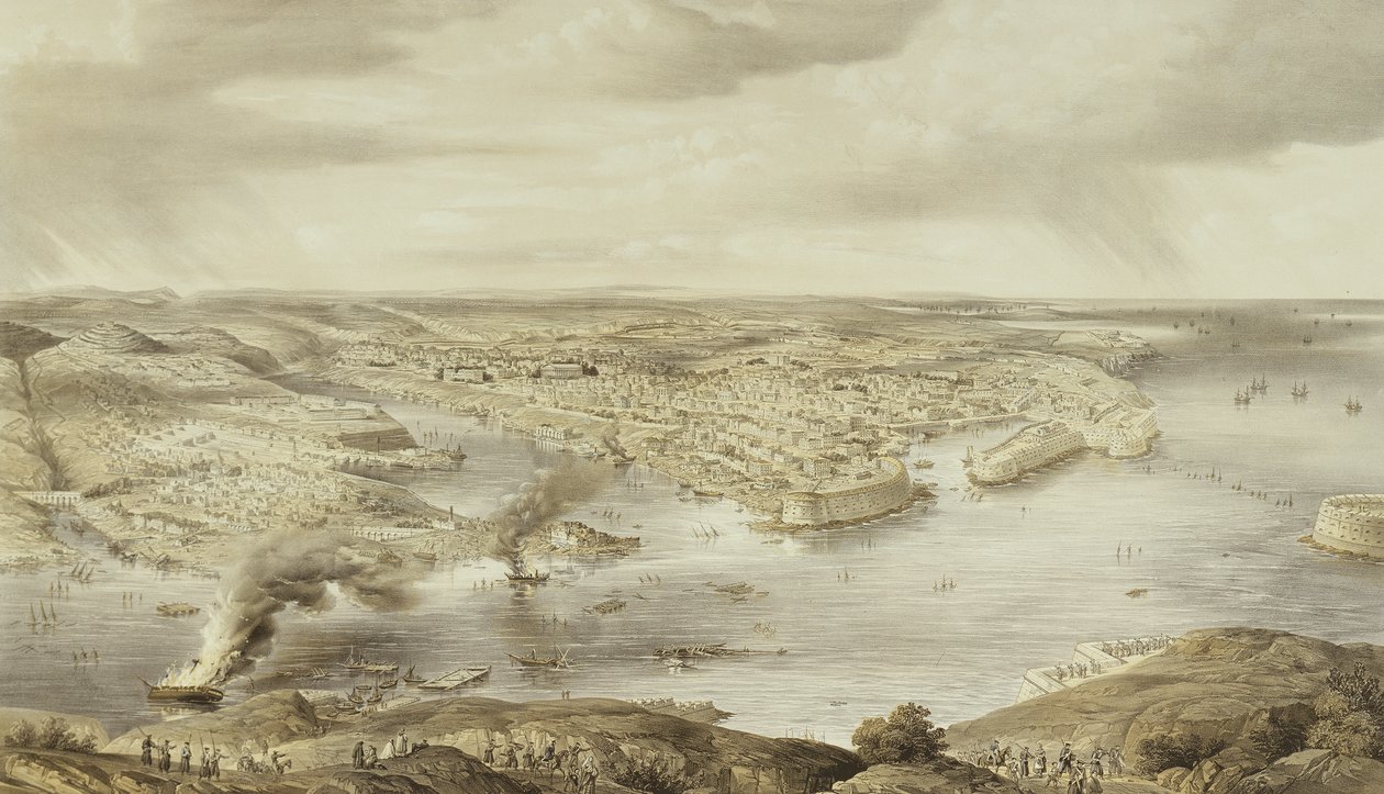 The Blood Lekeli Ruins of Sebastopol, 10 Eylül 1855, Day und Son tarafından kazınmış, 1857