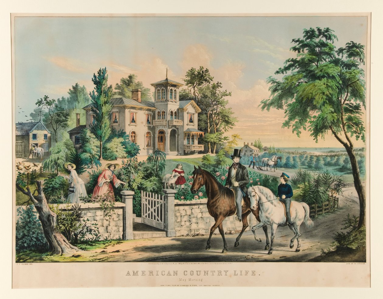American Country Life./ Mayıs Sabahı by Nathaniel Currier