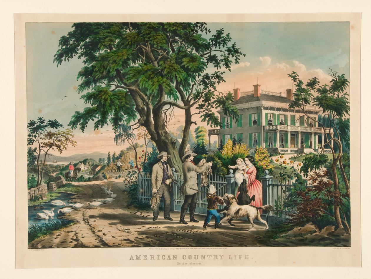 Amerikan Köy Hayatı / Ekim Öğleden Sonra by Nathaniel Currier