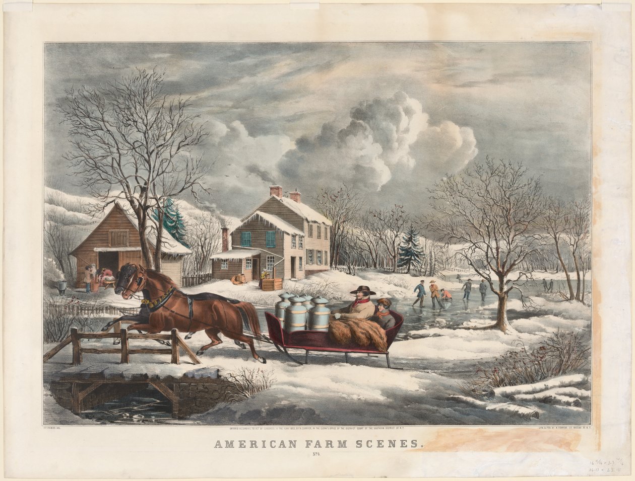 Amerikan Çiftlik Sahneleri, Kış by Nathaniel Currier