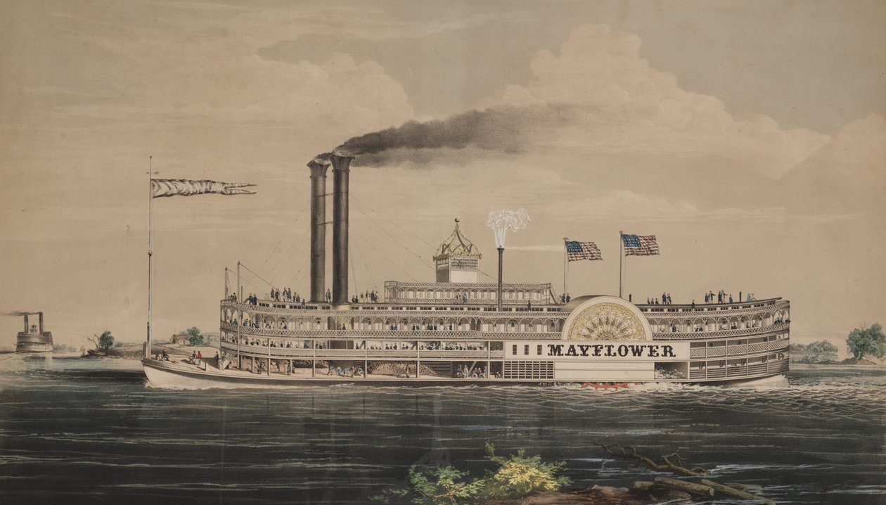 Yüksek Basınçlı Vapur Mayflower by Nathaniel Currier