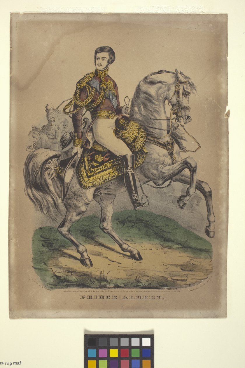 Prens Albert (elle renklendirilmiş litografi) by Nathaniel Currier