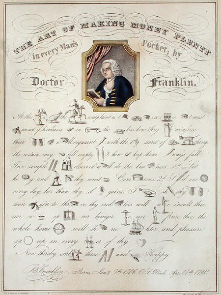 Bol Para Kazanma Sanatı, c.1870 (renkli taş) (ayrıca bkz. 32914) by Nathaniel Currier