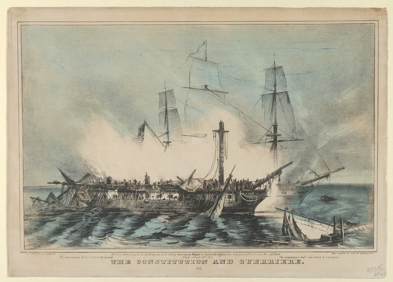 Anayasa ve Guerriere-Mücadele 19 Ağustos 1812-Guerriere