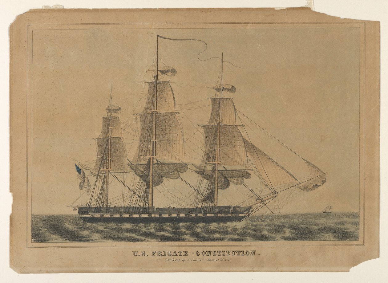 ABD Fırkateyn Anayasası, 1838-46., 1838-46. by Nathaniel Currier