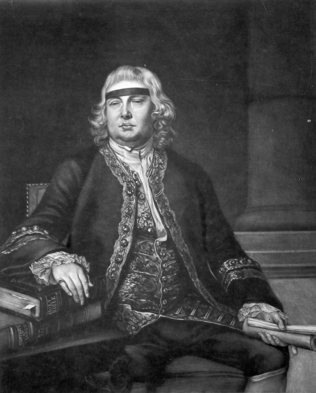 Sir John Fielding, James McArdell tarafından oyulmuş by Nathaniel Hone