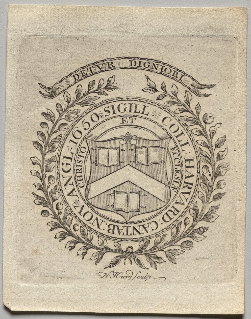 Bookplate: Harvard Koleji Mührü by Nathaniel Hurd