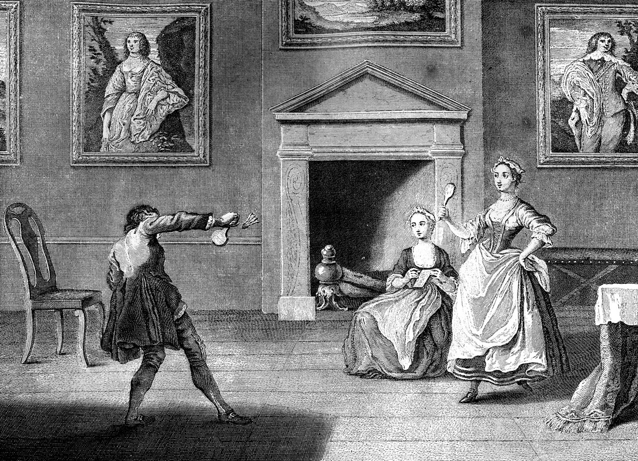 Battledore ve Shuttlecock, 1743. by Nathaniel Parr