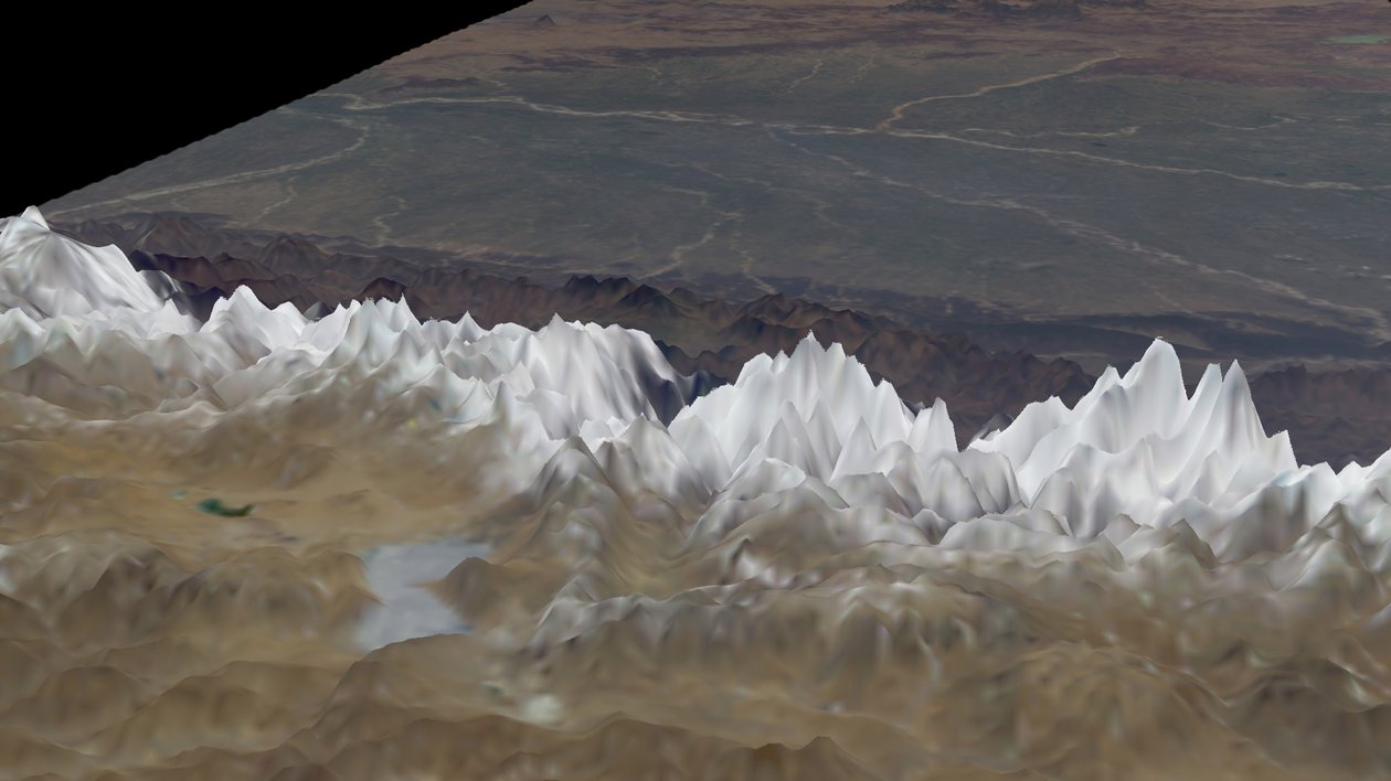 Arka planda Tibet Platosu'ndan Hindistan'ın Ganj Havzası'na güneye bakan, Himalayalar'ın uydu görüntüsü. Kredi: NASA. Dağ Kaya Buz Jeolojisi Asya by National Aeronautics and Space Administration National Aeronautics and Space Administration