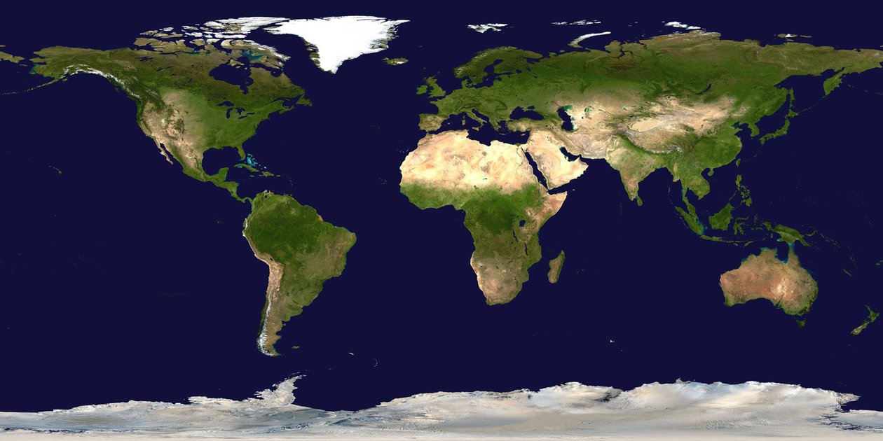 Dünya okyanusları ve kıtaları uzaydan görüntülendi. NASA. by National Aeronautics and Space Administration National Aeronautics and Space Administration