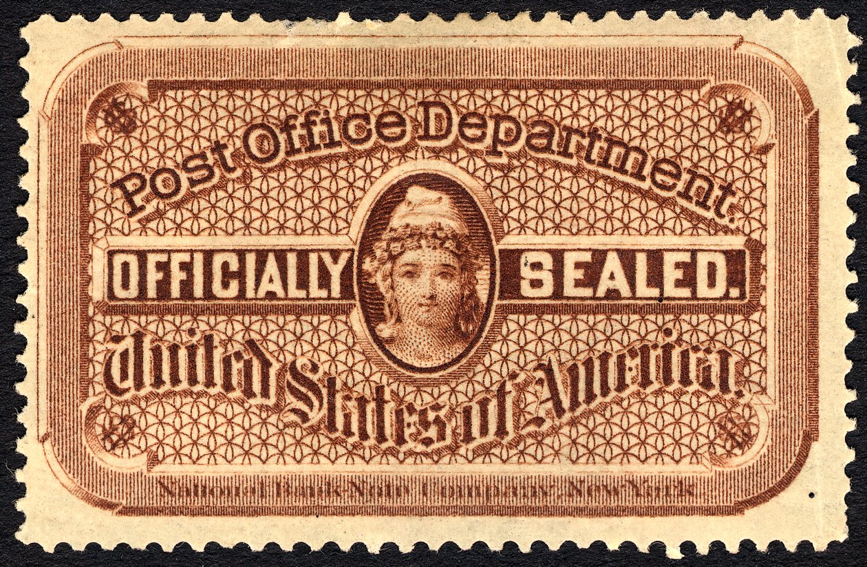 Postane mührü, c. 1879. by National Bank Note Company