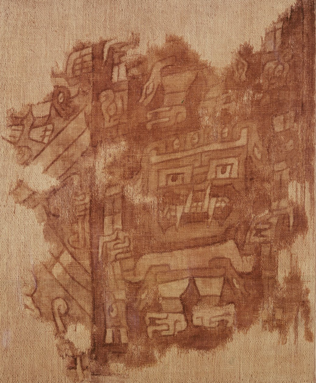 Tanrı figürlü yün parçası, Nazca Kültürü (tekstil) by Nazca Culture