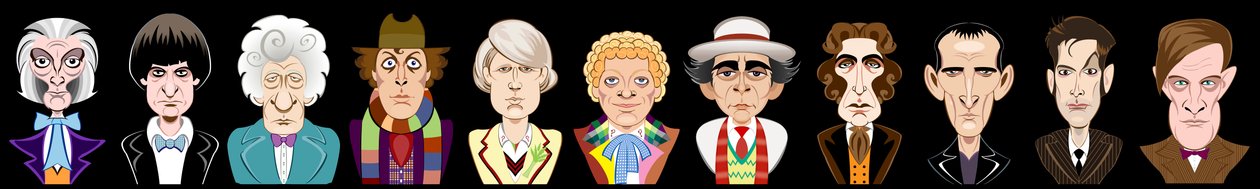 Actors from the BBC television series Doctor Who (1963-2013) by Neale Osborne