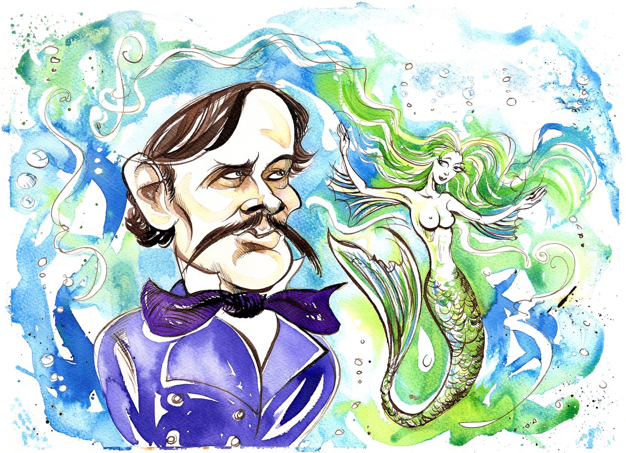 Alexander Dargomyzhsky - Rus bestecinin Rusalka operasını gösteren karikatürü (1855) by Neale Osborne