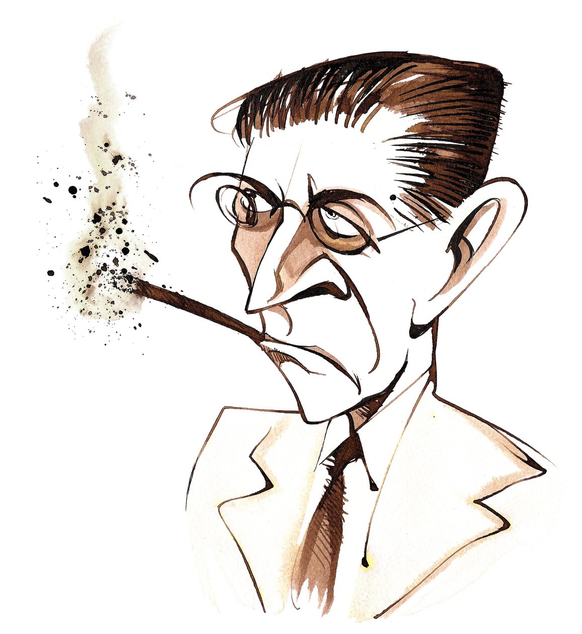 Alexander Zemlinsky, Avusturya doğumlu besteci ve orkestra şefi, (1871 - 1942) karikatürü by Neale Osborne