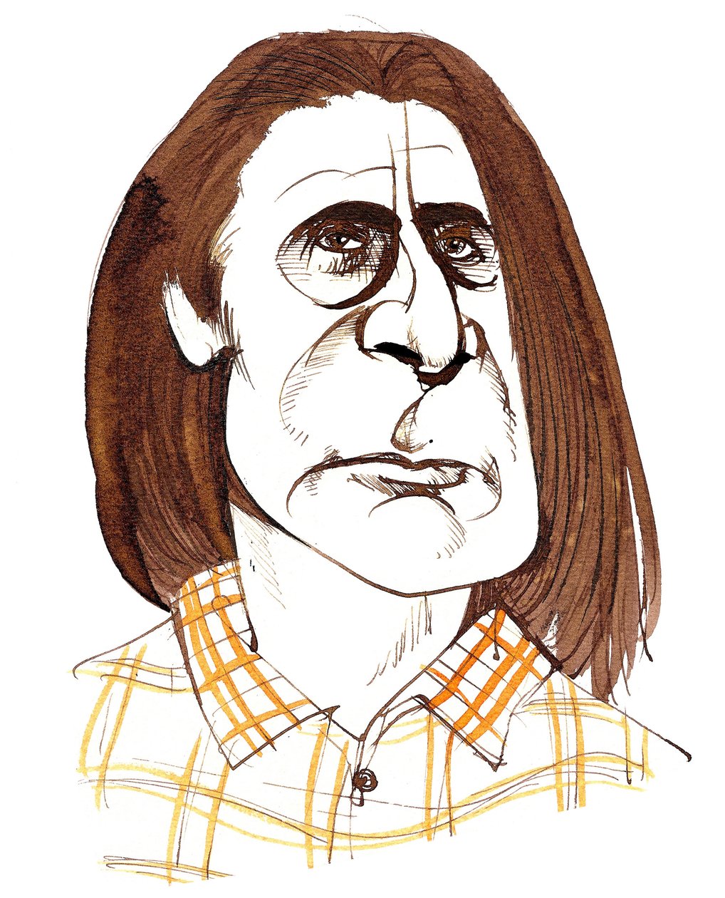 Alfred Schnittke, Rus besteci (1934-98); karikatür by Neale Osborne