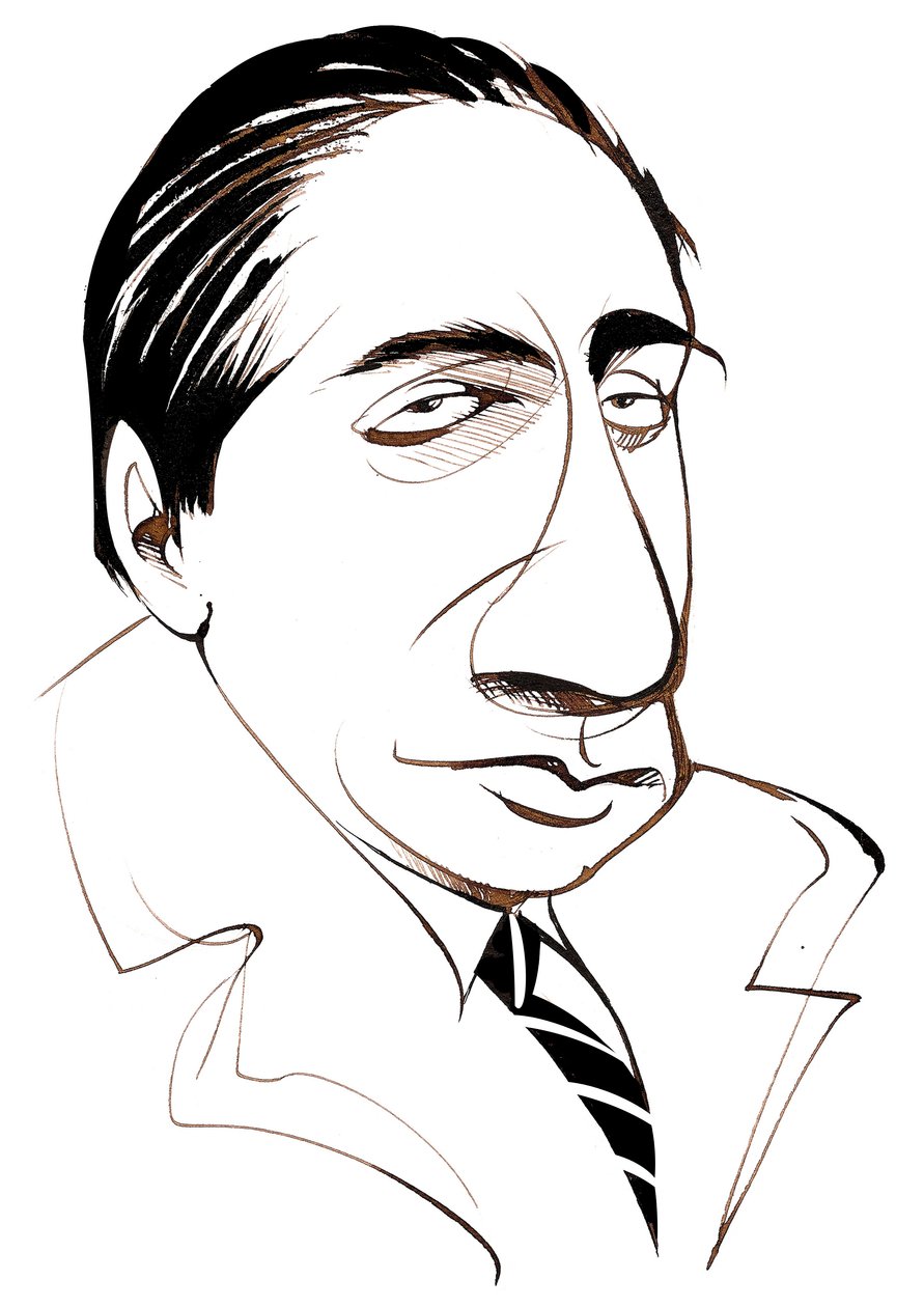 Alfredo Casella, İtalyan besteci, (1883 - 1947) karikatürü by Neale Osborne