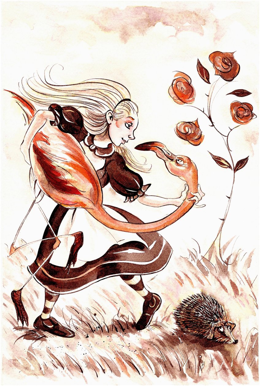 Flamingo tokmaklı Alice - Lewis Carroll