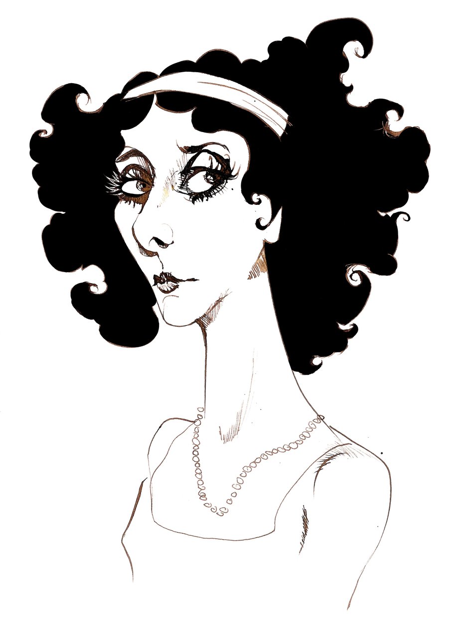 Anna Pavlova - Rus balerin (1881 - 1931); karikatür by Neale Osborne