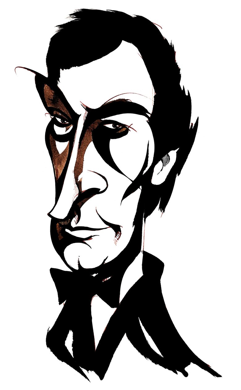 British actor Timothy Dalton (born 1946) as James Bond 007 by Neale Osborne