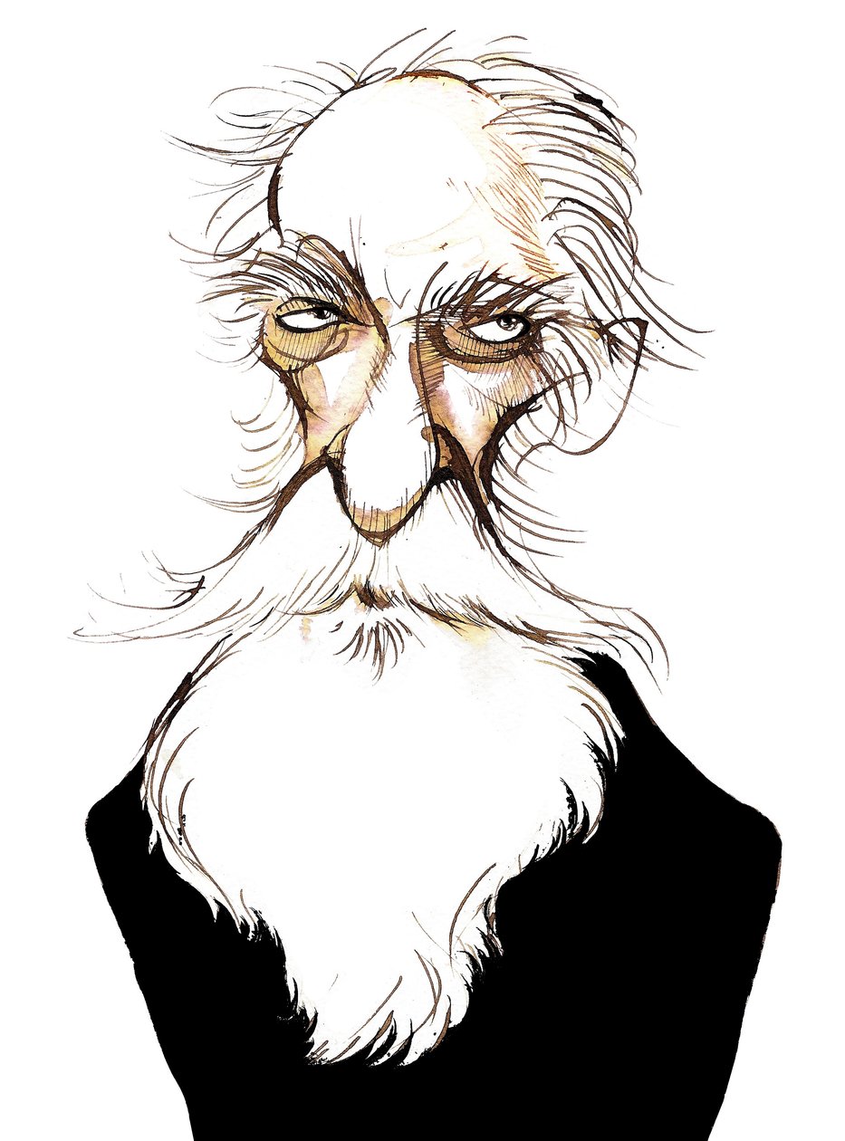 Charles Koechlin, Fransız besteci ve müzik yazarı, (1867 - 1950) karikatürü by Neale Osborne