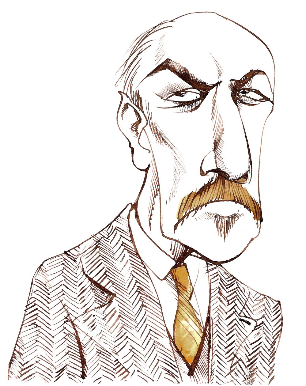 Charles Widor, Fransız besteci, orgcu ve öğretmen, (1844 - 1937) karikatürü by Neale Osborne