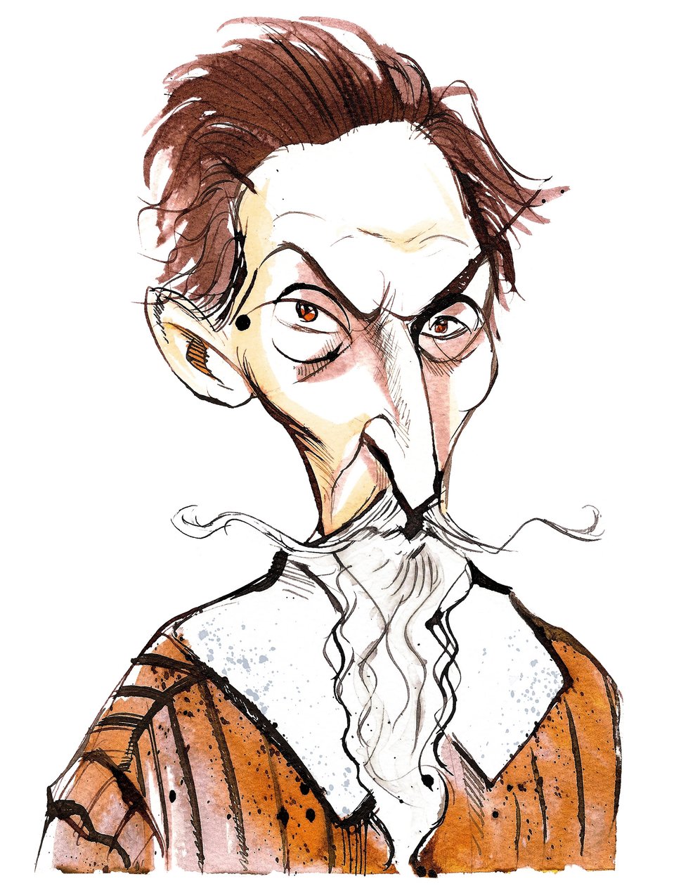 Claudio Monteverdi (1567 - 1643) İtalyan besteci, kumarbaz, şarkıcı ve Roma Katolik rahibi, karikatür by Neale Osborne