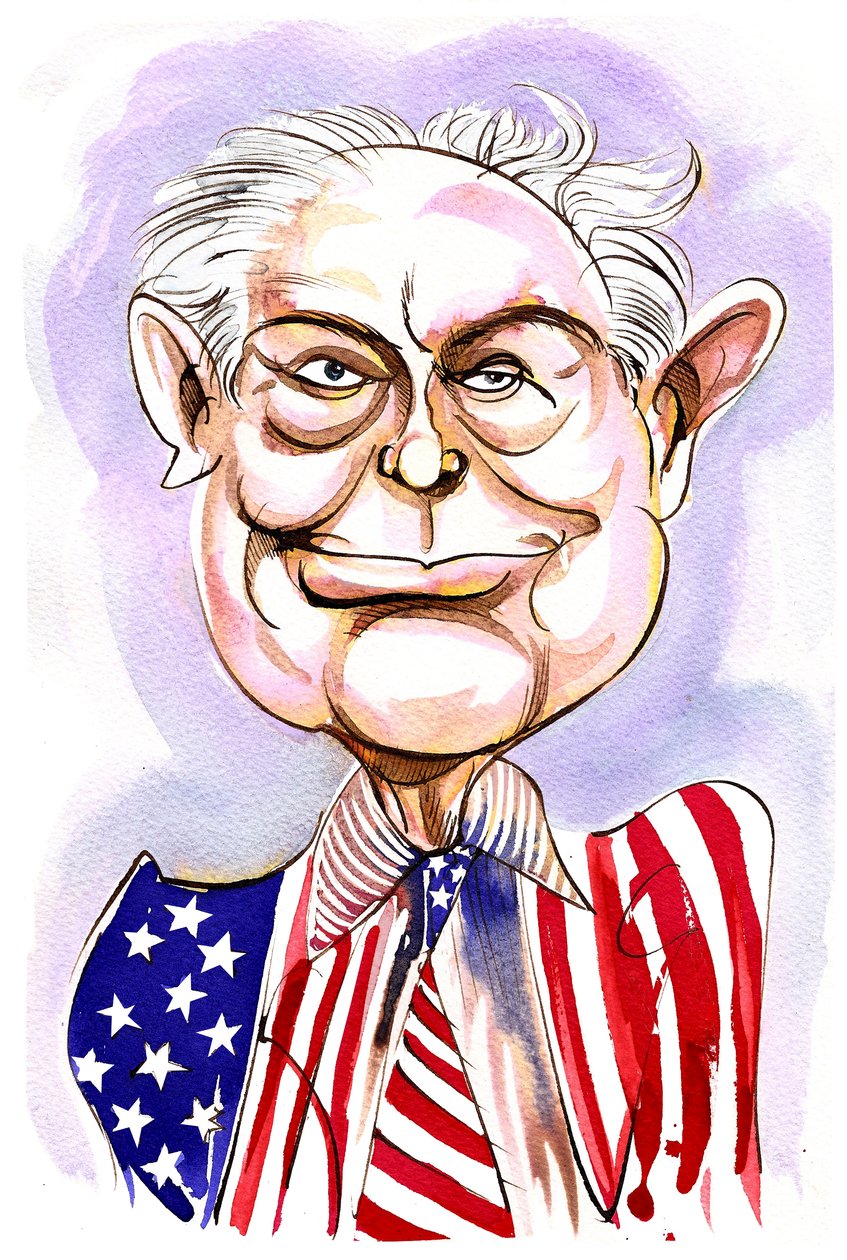 Elliott Carter - karikatür by Neale Osborne