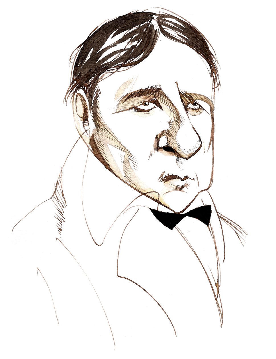 ಜೀನ್ ಆಗಸ್ಟೆ ಡೊಮಿನಿಕ್ ಇಂಗ್ರೆಸ್, ಫ್ರೆಂಚ್ ಕಲಾವಿದ ಮತ್ತು ಸೆನೆಟರ್, ಎಕೋಲ್ ಡೆಸ್ ಬ್ಯೂಕ್ಸ್-ಆರ್ಟ್ಸ್‌ನ ಪ್ರಾಧ್ಯಾಪಕ, ಮತ್ತು ರೋಮ್‌ನಲ್ಲಿರುವ ಫ್ರೆಂಚ್ ಅಕಾಡೆಮಿಯ ನಿರ್ದೇಶಕ, (1780 - 1867) ವ್ಯಂಗ್ಯಚಿತ್ರ by Neale Osborne