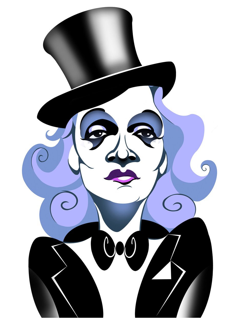 Marlene Dietrich - karikatür by Neale Osborne
