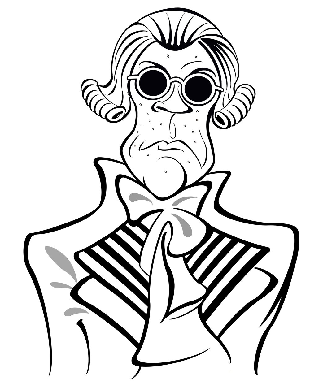 Maximilien Robespierre, 2019 (mürekkep ve dijital) by Neale Osborne