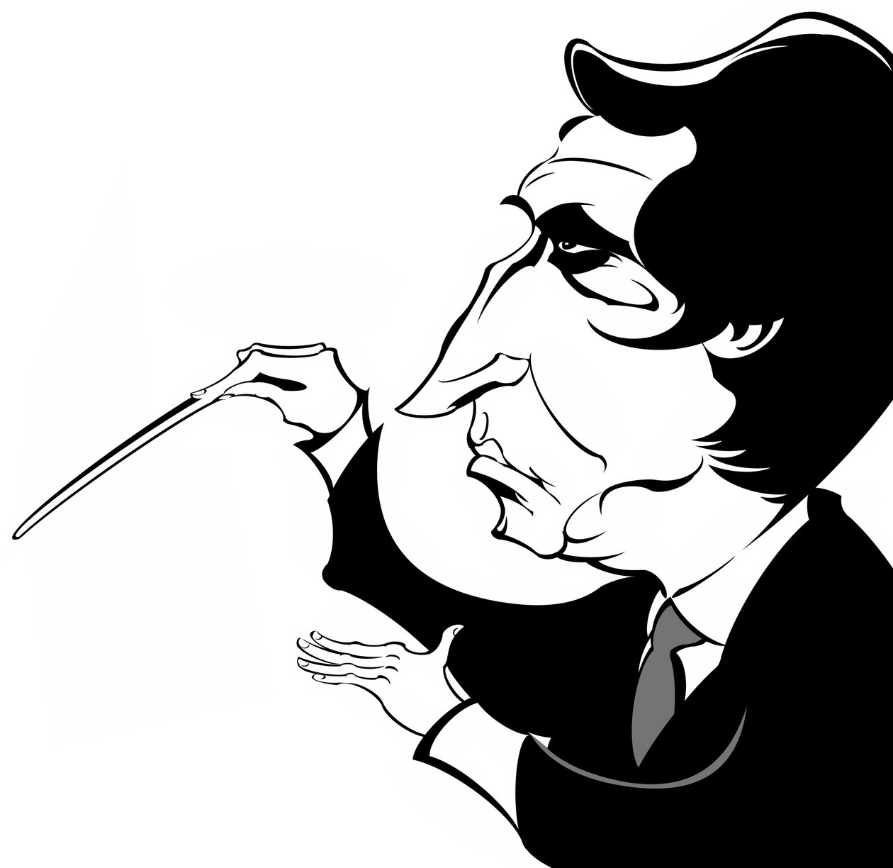 Riccardo Muti - İtalyan şefin karikatürü by Neale Osborne