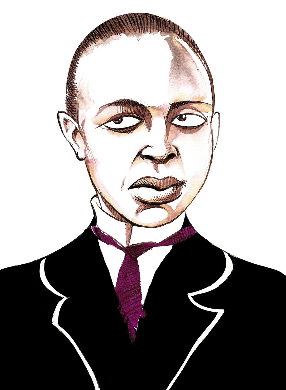 Scott Joplin, Amerikalı besteci, piyanist ve ragtime müzik yazarı, (1868 - 1917) karikatürü by Neale Osborne
