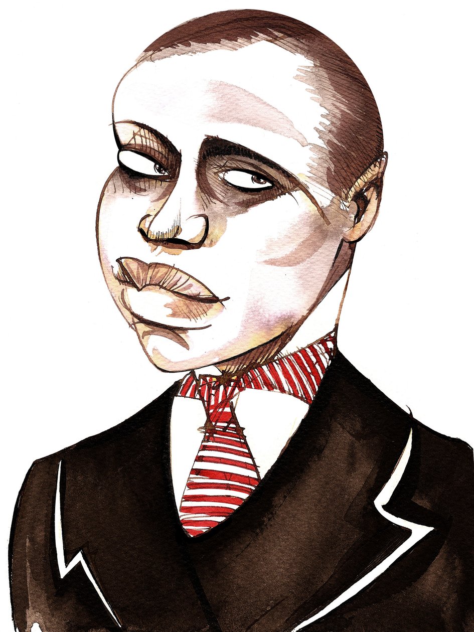 Scott Joplin, Amerikalı besteci, piyanist ve ragtime müzik yazarı, (1868 - 1917) karikatürü by Neale Osborne