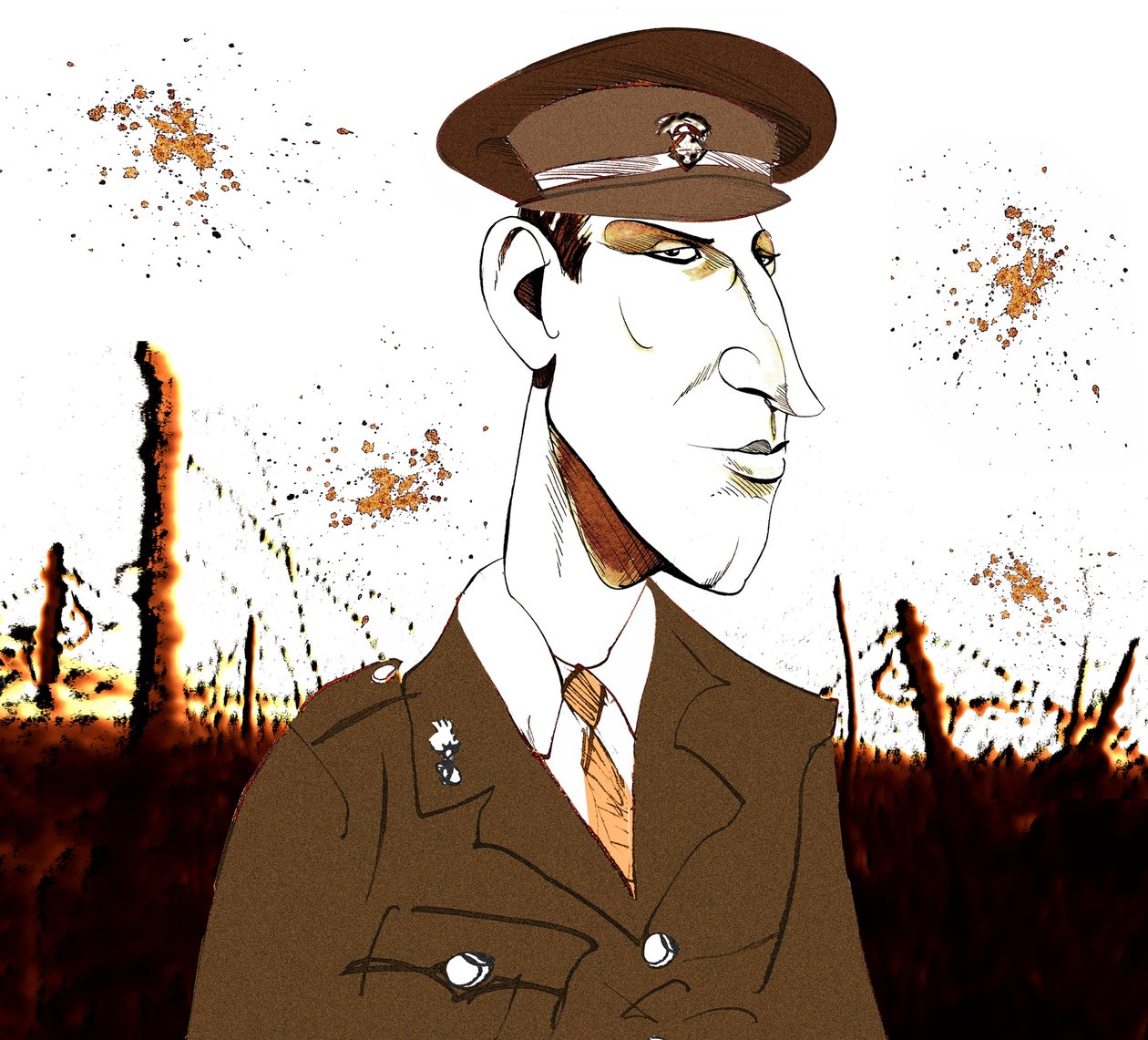Siegfried Sassoon, İngiliz şair ve romancı, 1886-1967 by Neale Osborne