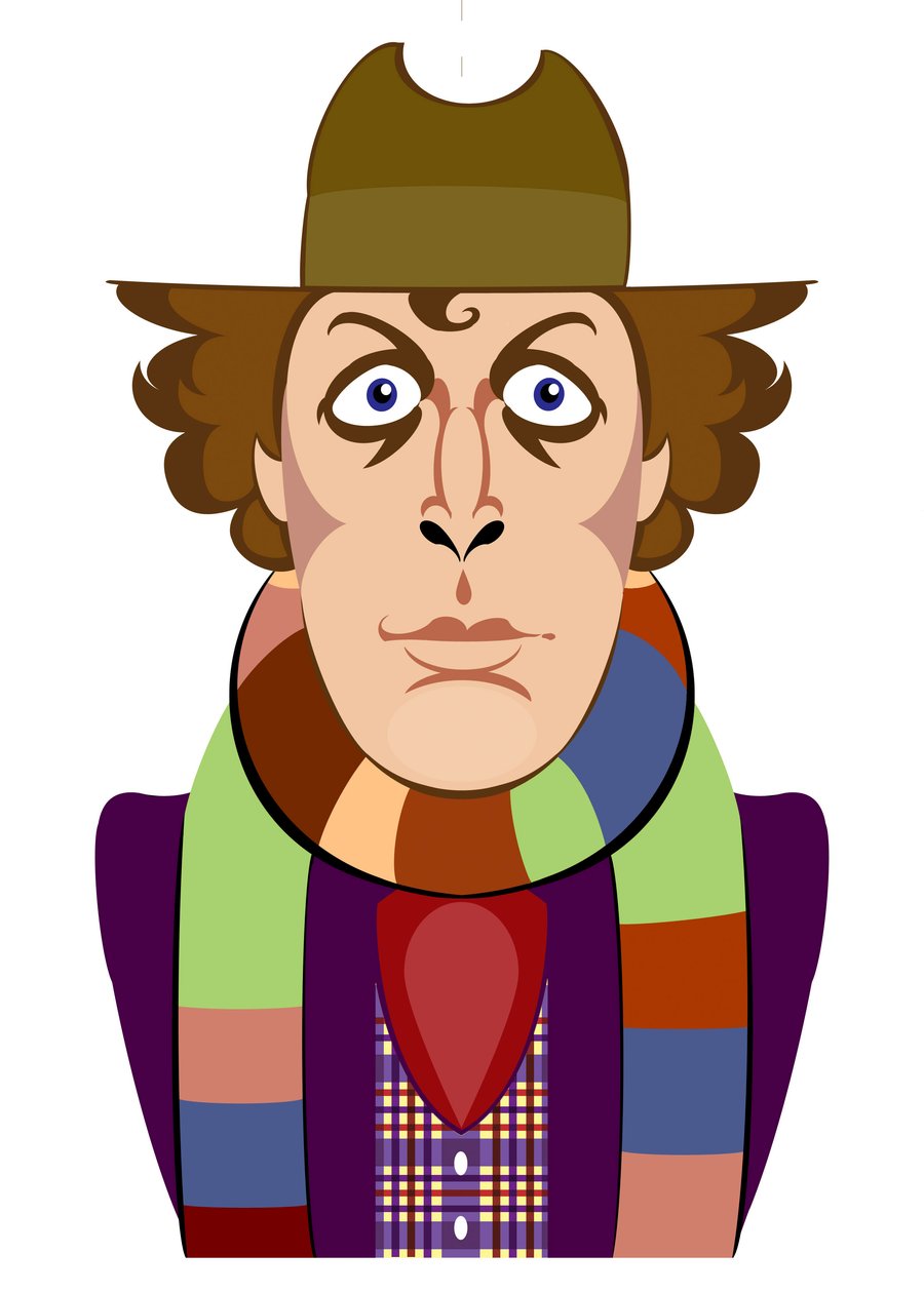 Tom Baker - Doctor Who - karikatür by Neale Osborne